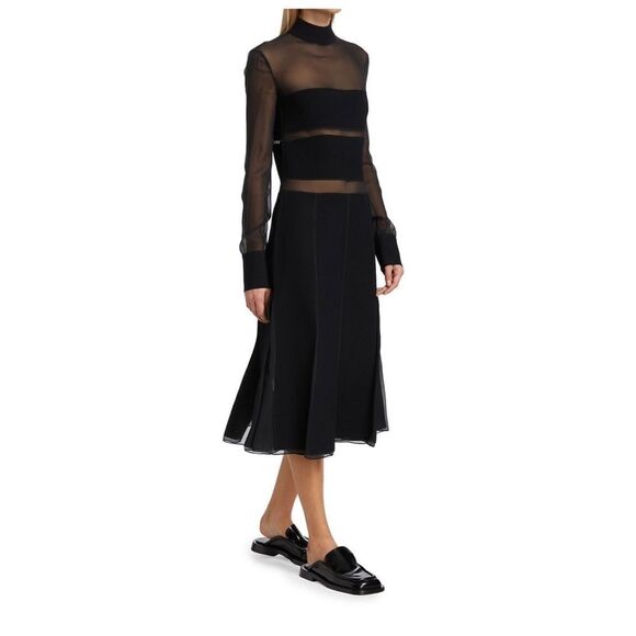 Proenza Schouler Textured Viscose Chiffon Dress size 8 - Picture 4 of 14